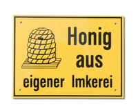 Werbeschild "Honig aus eigener Imkerei" 35 x 25 cm